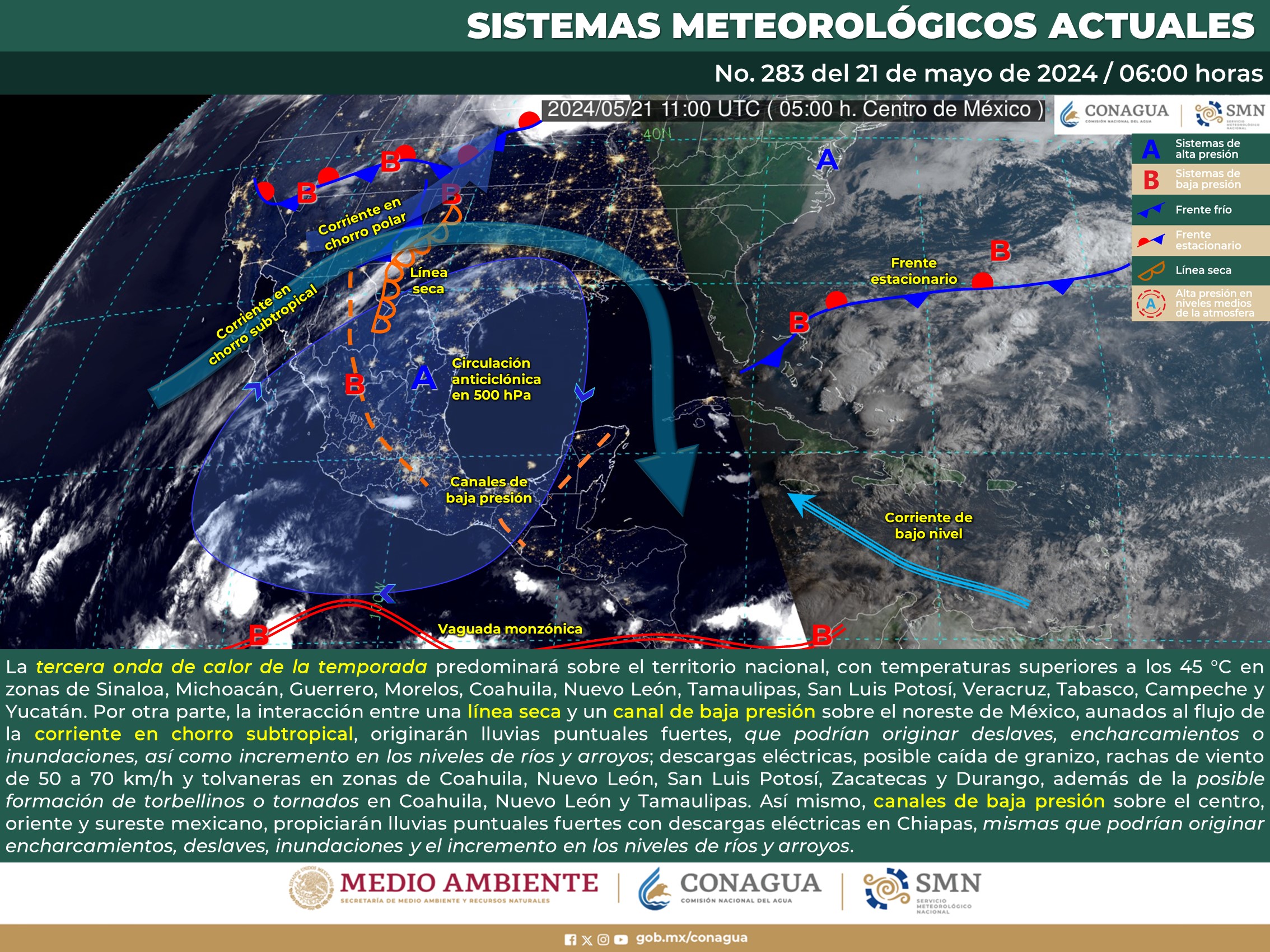 Monclova la segunda ciudad más calurosa, únicamente por debajo de Ciudad Victoria y por arriba de Monterrey, Yucatán y Durango.