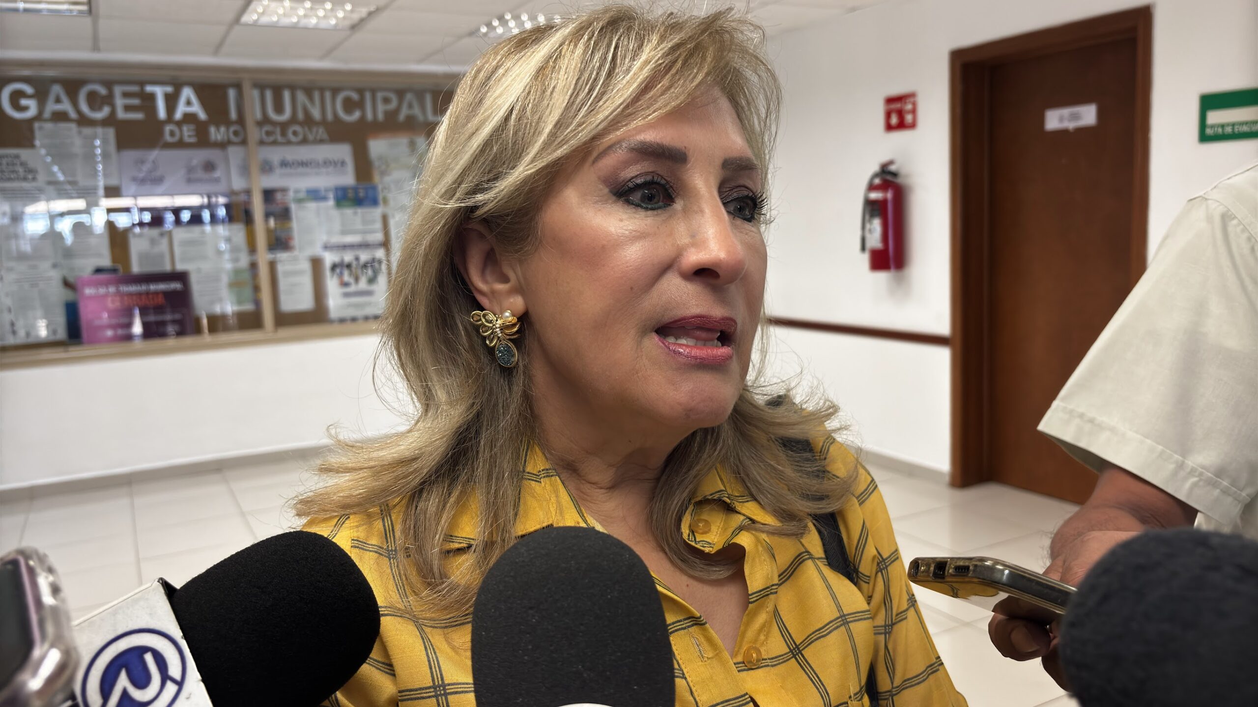 Gladys Villarreal informó que avanzan los preparativos para el desfile, en el que participarán más de 20 contingentes escolares y representantes militares.