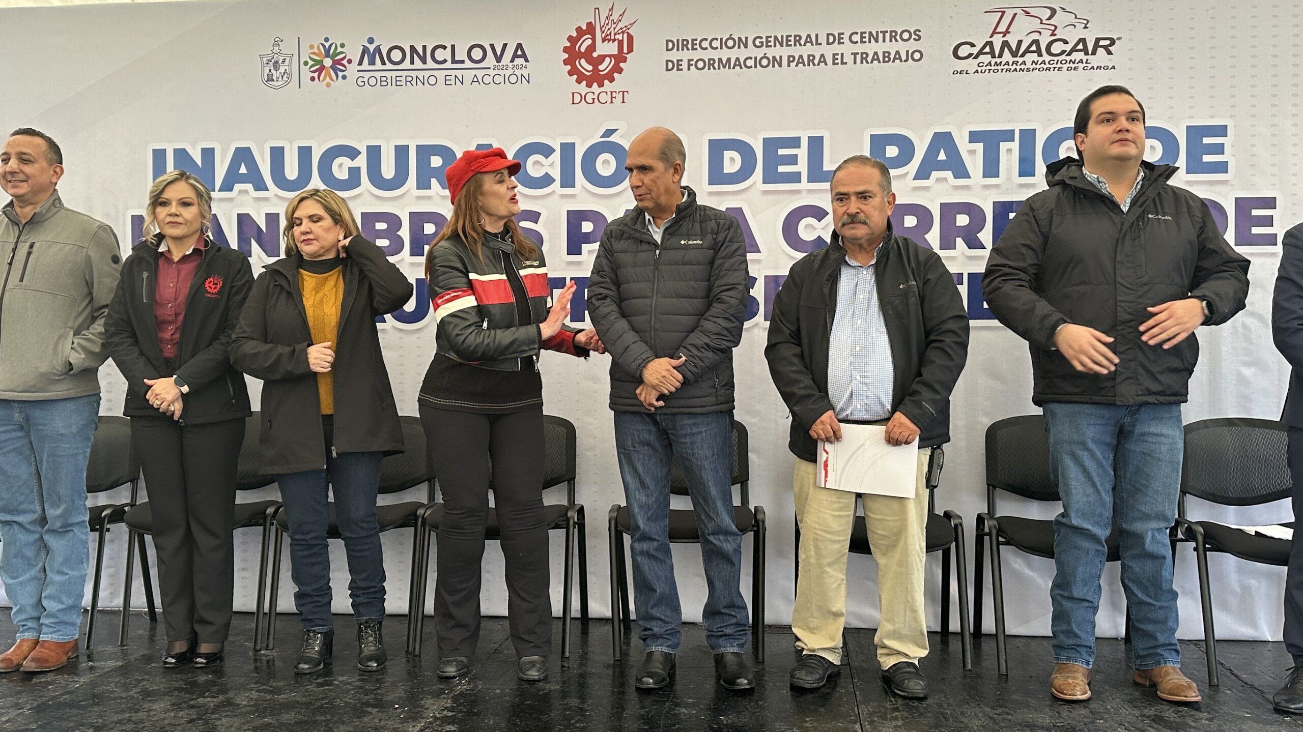 El Ayuntamiento de Monclova construyó y entregó el Patio de Maniobras del Centro de Capacitación para Operadores de Tractocamiones.