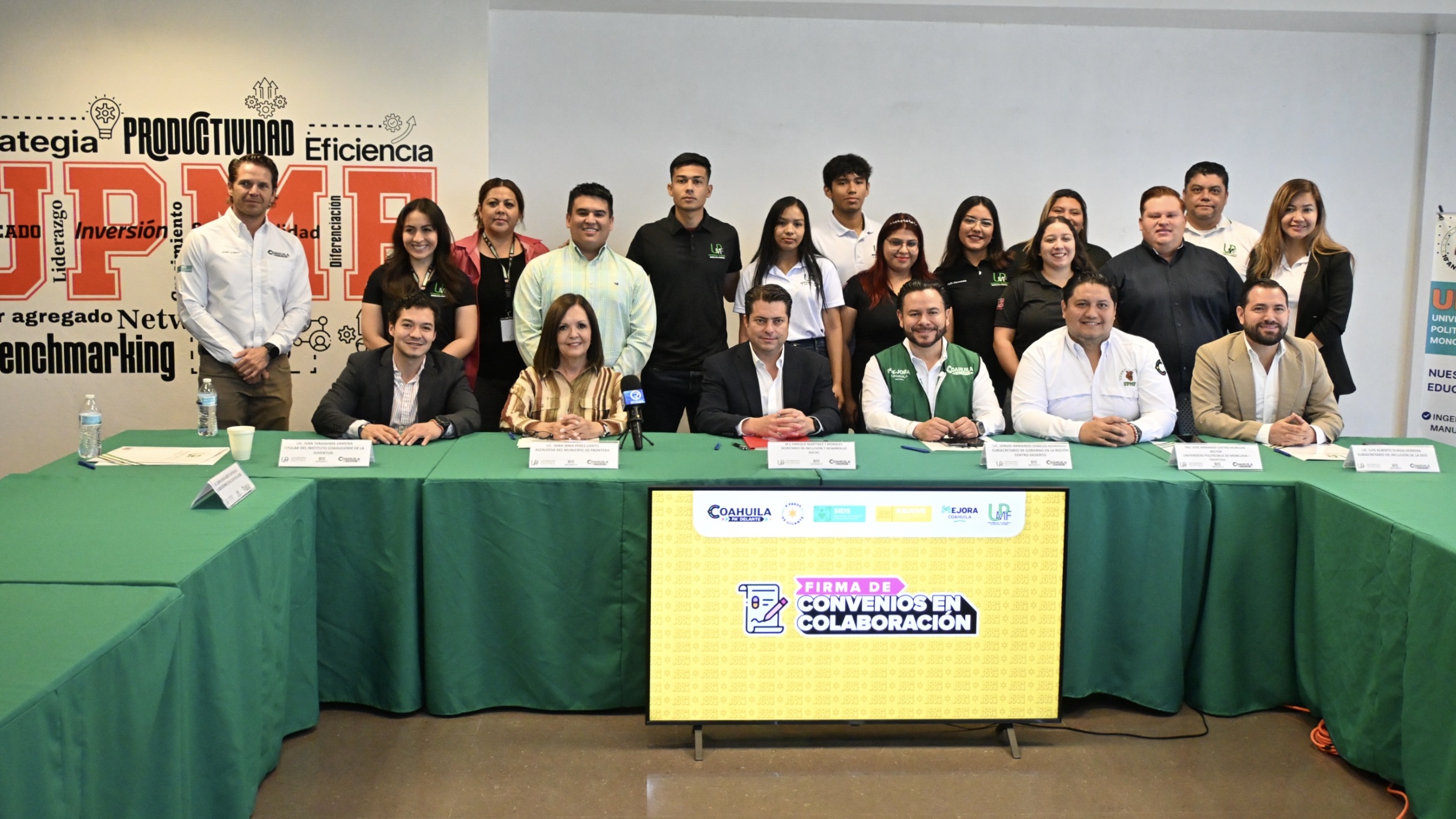 Se firmó en Frontera un convenio entre la Universidad Politécnica Monclova-Frontera (UPMF) y el Instituto Coahuilense de la Juventud.
